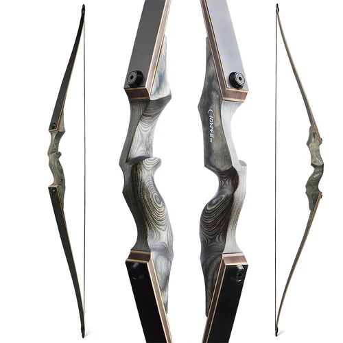 60" Takedown Recurve Bow 20-60lbs Wooden Archery Hunting - Picture 7 of 23