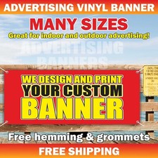 Custom Vinyl Mesh Banner Sign, Full Color - Free Design, For outdoor indoor use