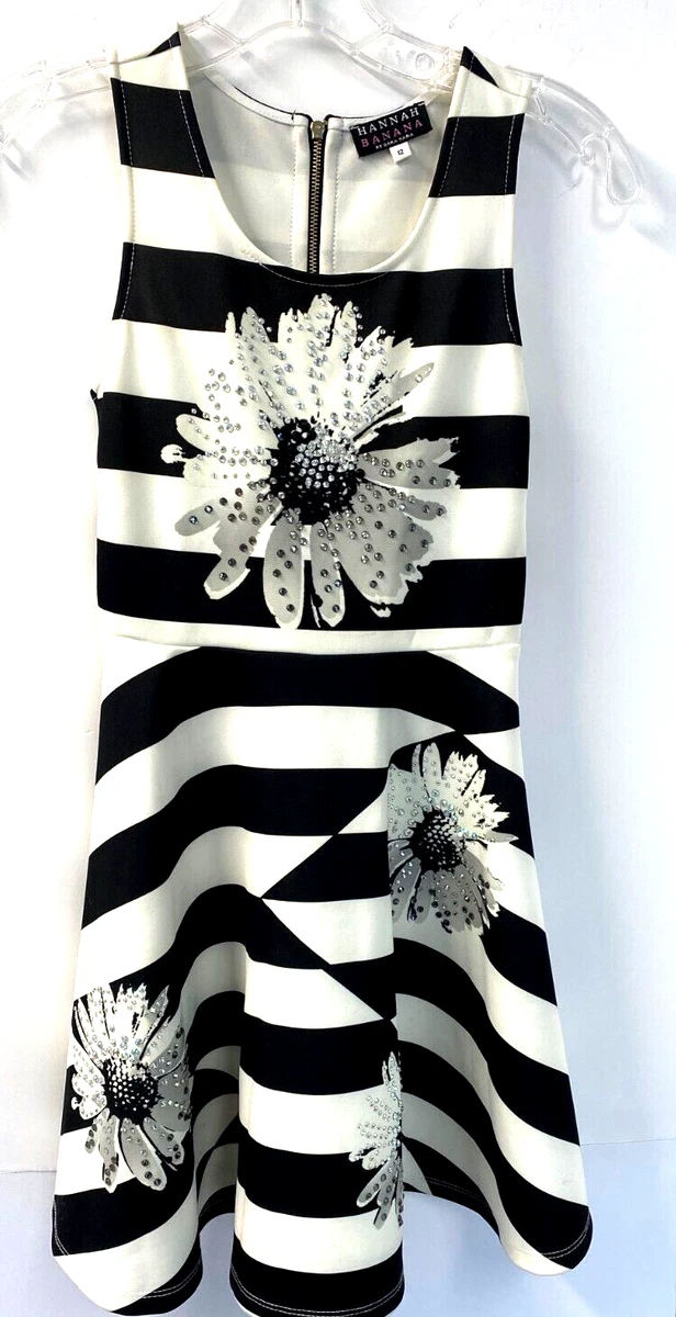 Hannah Banana By Sara Sara Girl s Party Dress Size 12 Black and