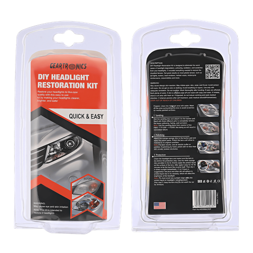 Heavy Duty Headlight Restoration Kit Car Lens Lamp Cleaning Sanding