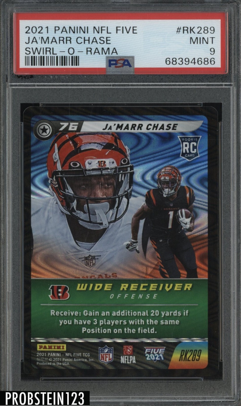 JaMarr Chase Panini NFL Five #RK289 Swirl-O-Rama