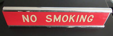 NO SMOKING Silver Aluminum Metal Sleeve Sign 6"