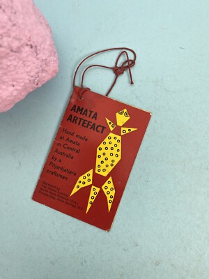 Vintage Amata Artefact Central Australian Pitjantjatjara Craftsman Art Tag