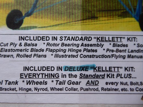 New- Autogyro Company of Arizona Kellet YG-1B Now Rare RC Plane Craft KIT ONLY - Picture 17 of 17