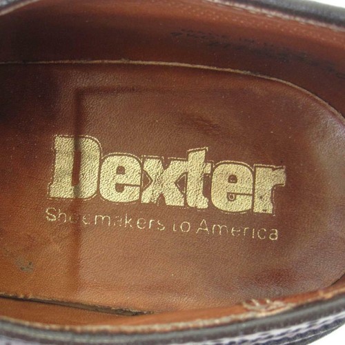 Dexter Burgundy Shell Cordovan Wingtip Oxfords Size 9.5 C Made In USA 217644 Vtg - Picture 5 of 6