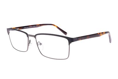 New Wide Guyz Black & Pewter GAMBINO Eyeglasses 60/18/150