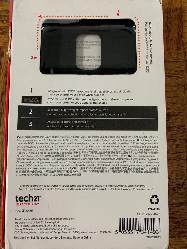 Tech21 Phone Case Samsung Galaxy Note 4-New Open Box-SHIPS N 24 HOURS - Image 4 of 4