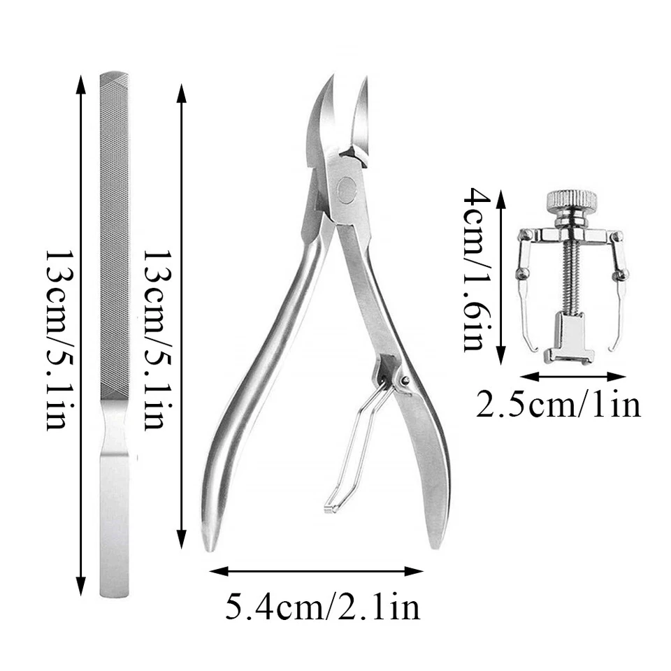 Набор из 12 инструментов для вросших ногтей на ногах машинка для стрижки ногтей набор для педикюра маникюра - Изображение 3 из 4