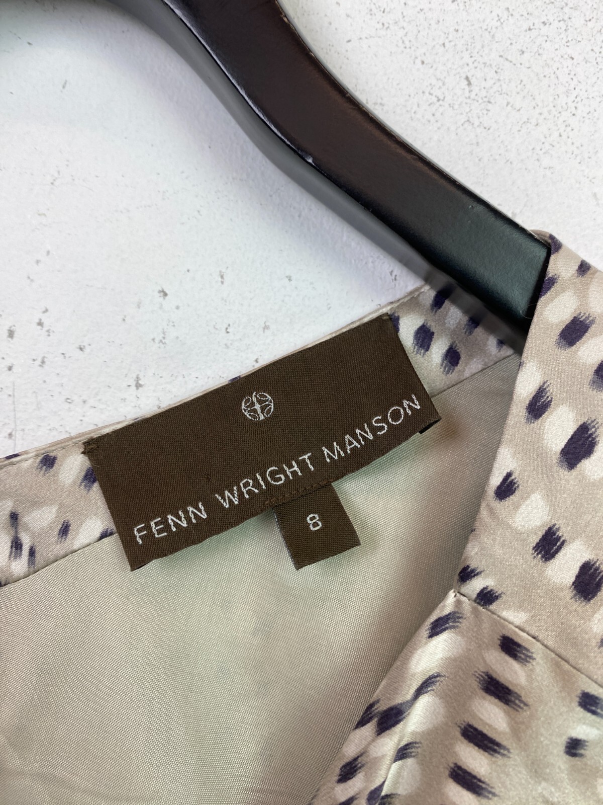 Fenn Wright Manson Beige Black Dot Pattern 100% S… - image 3