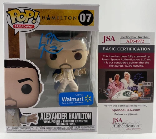 Lin-Manuel Miranda Signed Alexander Hamilton Funko POP #07 Autograph JSA COA