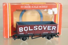 HORNBY R136 BOLSOVER LWB OPEN MINERAL WAGON 6390 DARK MAROON BOXED pa