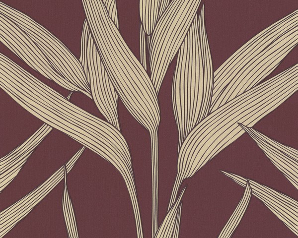 A.S. CréAtion Vliestapete Life Metallic Rot Floral Blumen 796219-image