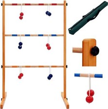 Izzy Outdoor Holz Leiterspiel 100 x 62 x 60 cm f&uuml;r Gro&szlig; und Klein ab 3 Jahre