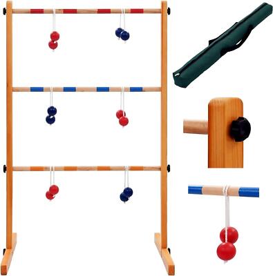 Izzy Outdoor Holz Leiterspiel 100 x 62 x 60 cm für Groß und Klein ab 3 Jahre