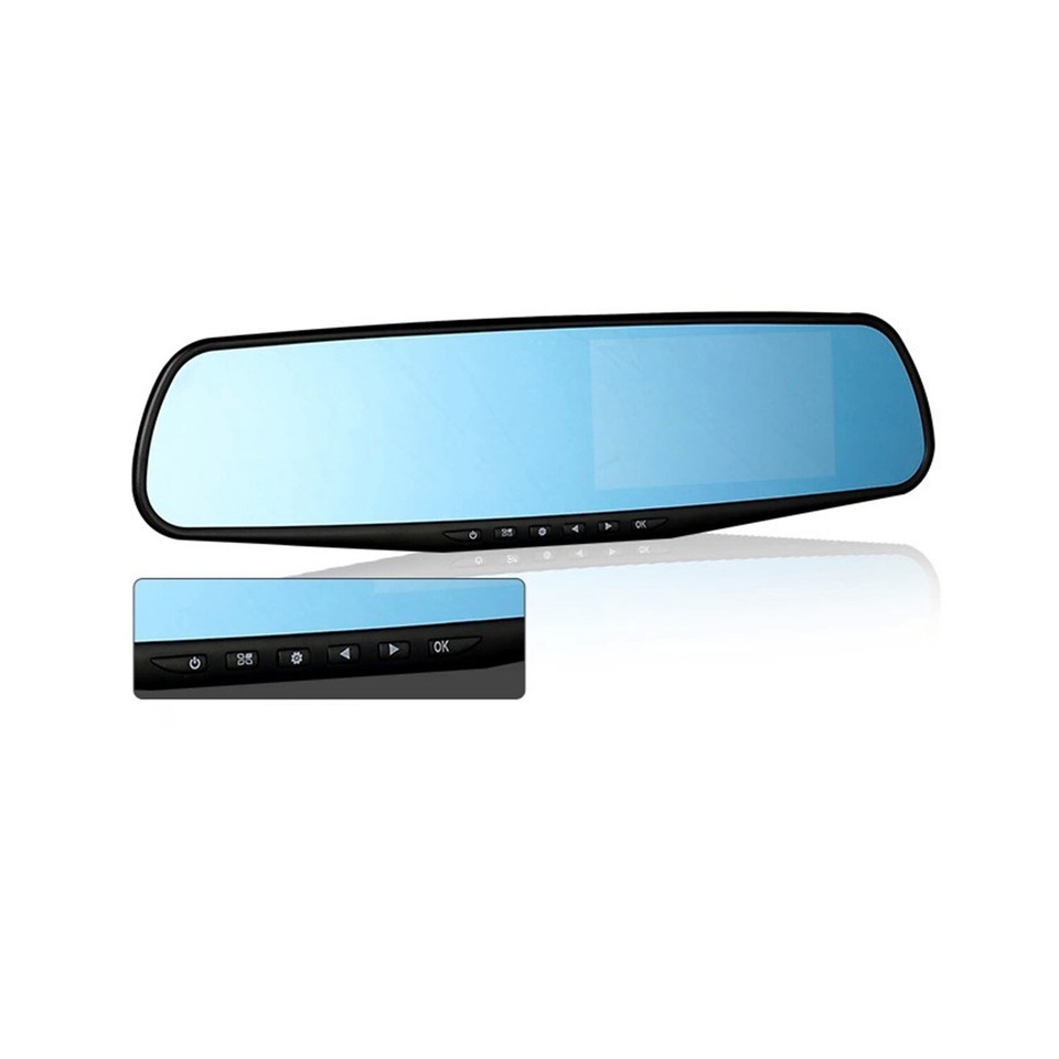 1080P HD Rearview Mirror Car DVR Dual Dash Cam Camera Front Rear Video ...