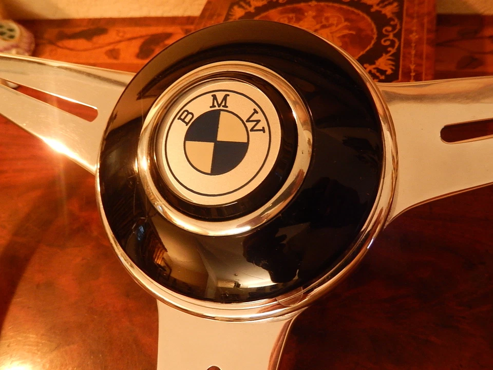 Volante BMW 507 MADERA HECHO NARDI 1961 40 cm ULTRA RARO NUEVO ORIGINAL NOS Foto 4 de 4