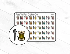 2883~~Sewing Needle & Thread Planner Stickers