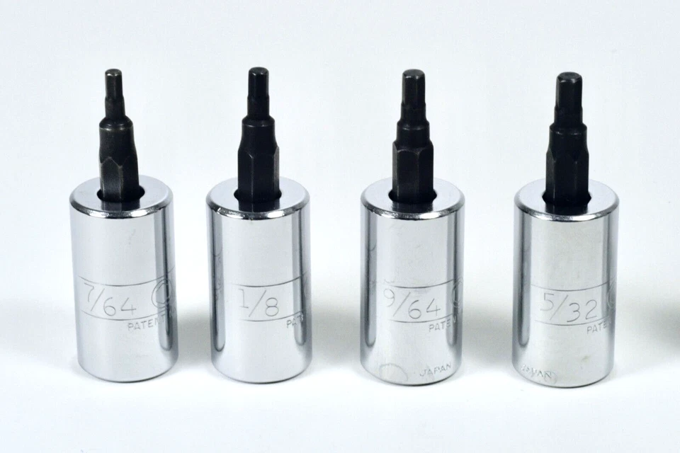 ALLEN 9 Piece 3/8 Inch Drive Allen Bit-Lok Socket Set SAE 56370 - MISSING 3/16" - Image 4 of 4