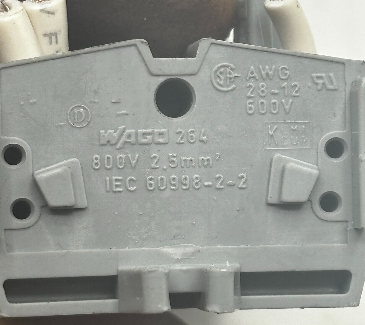 Wago 264 800V 2.5mm,60998-2-2 Miniature Through Terminal Block 264