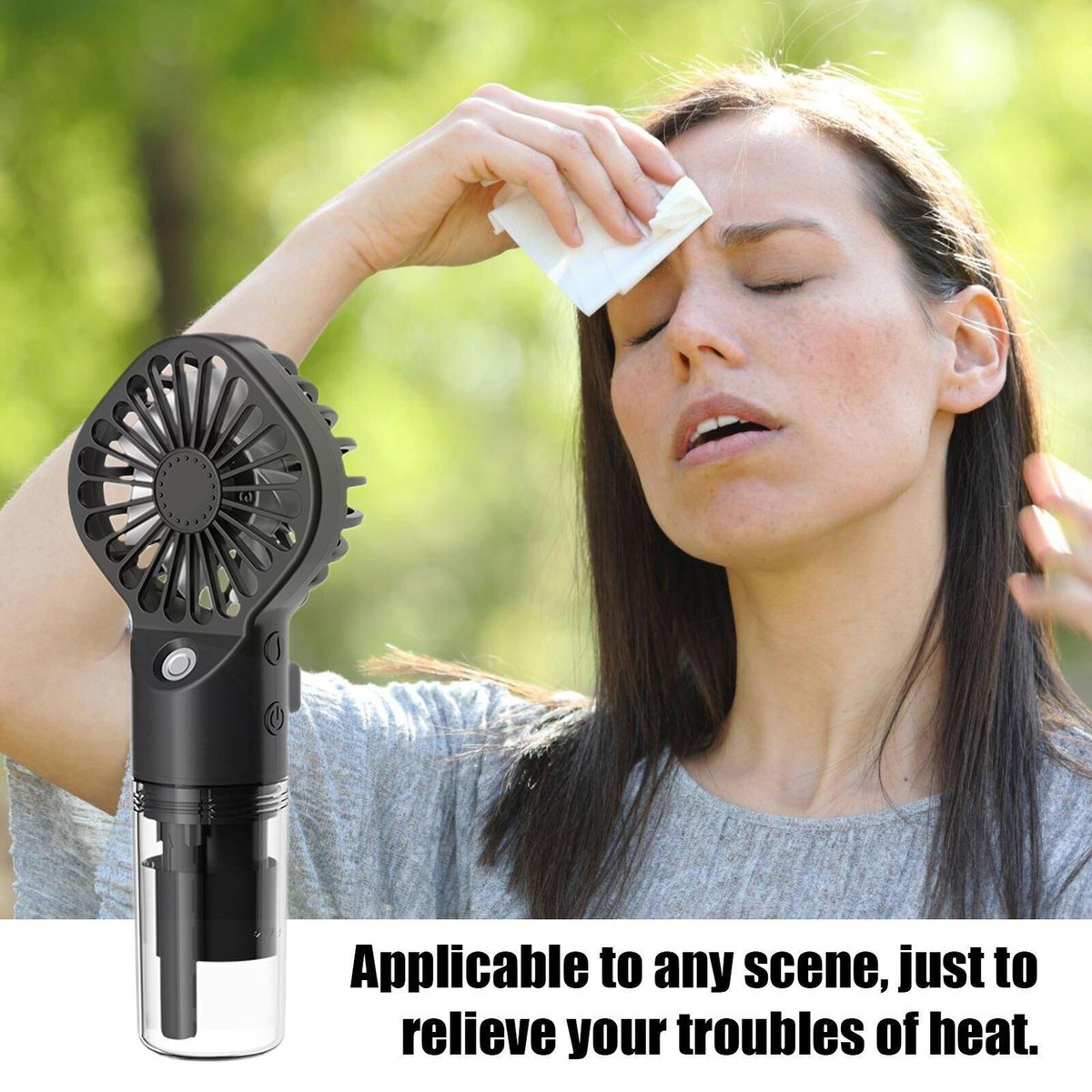 Water Spray Mist Fan USB Handheld Rechargeable Portable Mini