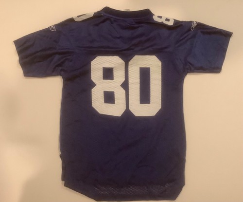 New York Giants Jeremy Shockey 80-NFL Jersey Blue Youth Medium-Reebok Onfield - Picture 4 of 6