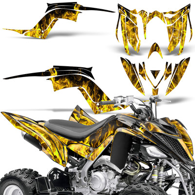 ATV Graphics Kit Sticker Decal for Yamaha Raptor 700R 13-22 ICE YLLW