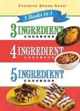 3 Books in 1 3-4-5- Ingredient Cookbook - Plastic Comb - VERY GOOD