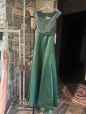 Jovani 25464 Hunter Green Pageant Gala Gown Dress sz 00