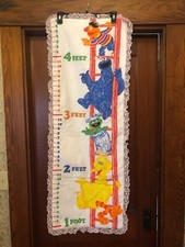 VINTAGE Sesmae Street Cloth Growth Chart  An Original To Remember Eula M. Berry