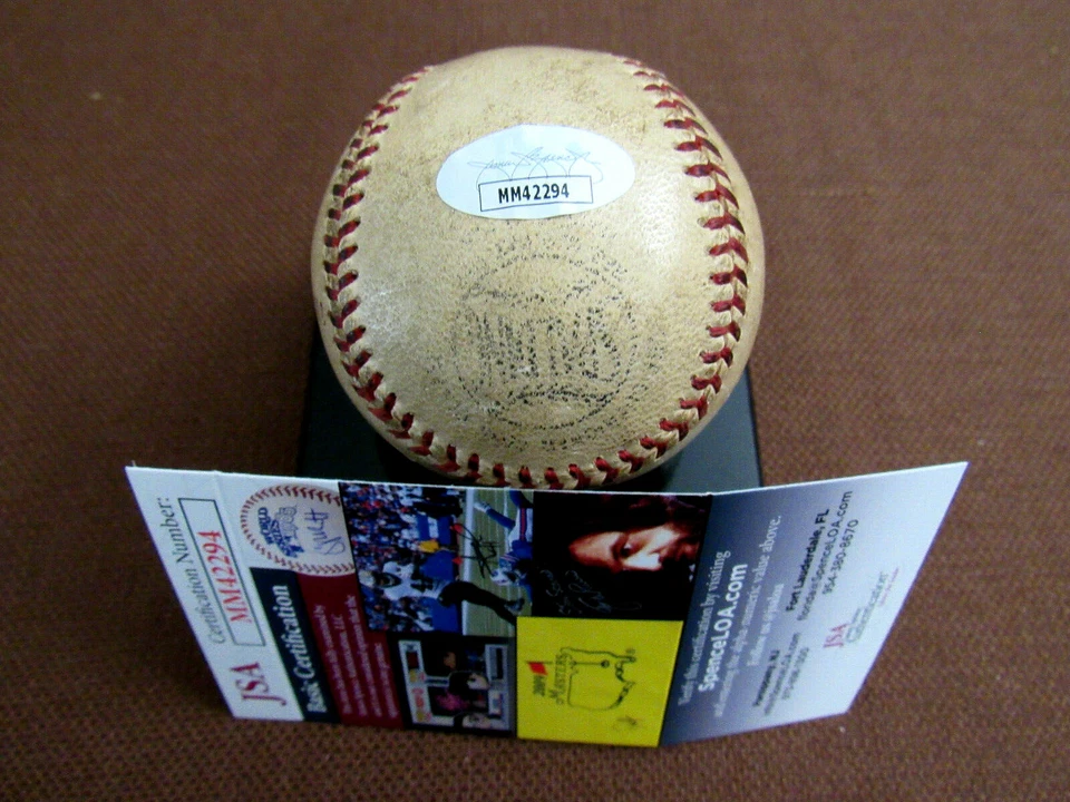 JOHNNY MIZE GIANTS CARDS HOF SIGNED AUTO 1955 WARREN GILES GUED ONL BASEBALL JSA - Image 4 of 4