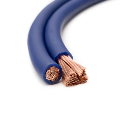 STÄRKE 0 OFC 70 mm² 0 AWG BLAU STROMKABEL KABEL PRO METER SAUERSTOFFFREI KUPFER