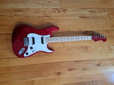 5 DAYS LEFT: Squier by Fender Stratocaster Metallic Red guitar FREE SHIPPING 