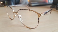 VINTAGE WOMEN'S Designer Eyeglass Frames PURPLE/GOLD BEAUTIFUL  54  17 135 mm
