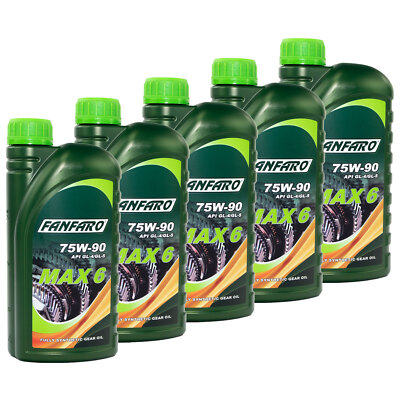 Motorrad Getriebeöl Schaltung FANFARO MAX 6 75W-90 GL-4/ GL-5 5x 1 Liter Oel Öl