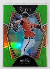 2022 Panini Select Mike Mussina Neon Green Prizm /199 #189 Baltimore Orioles