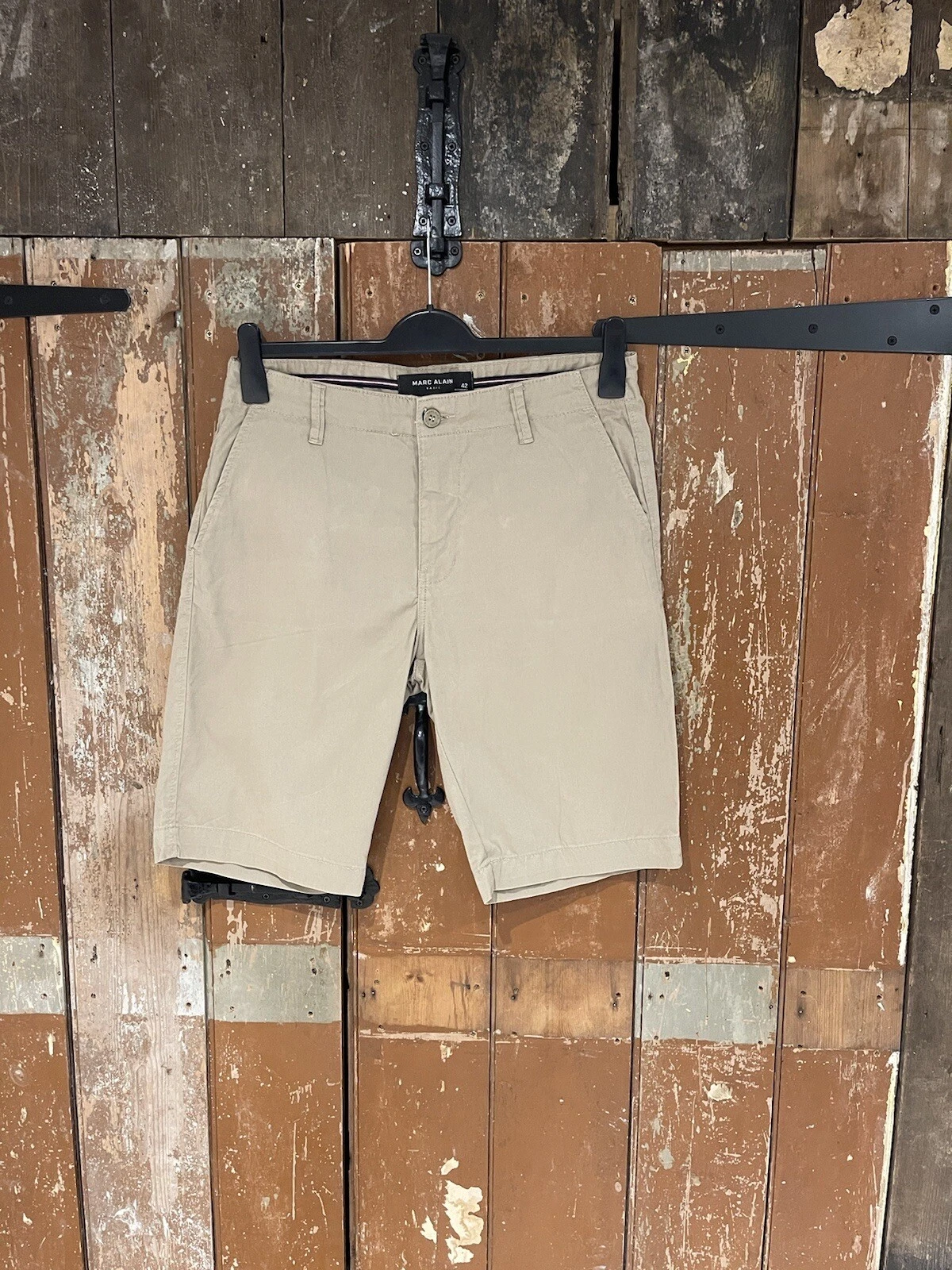 Marc Alain Bermuda Chino Shorts Beige Cotton Men's 42
