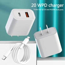 20W PD Fast Charger Power Adapter + PD Cable For Motorola Moto G (2025)2024 2023