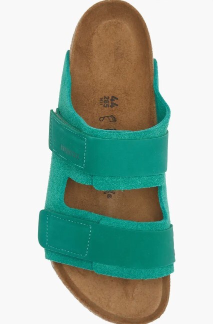 BIRKENSTOCK Uji Slide Sandal Digital Green Genuine Leather  display picture 3