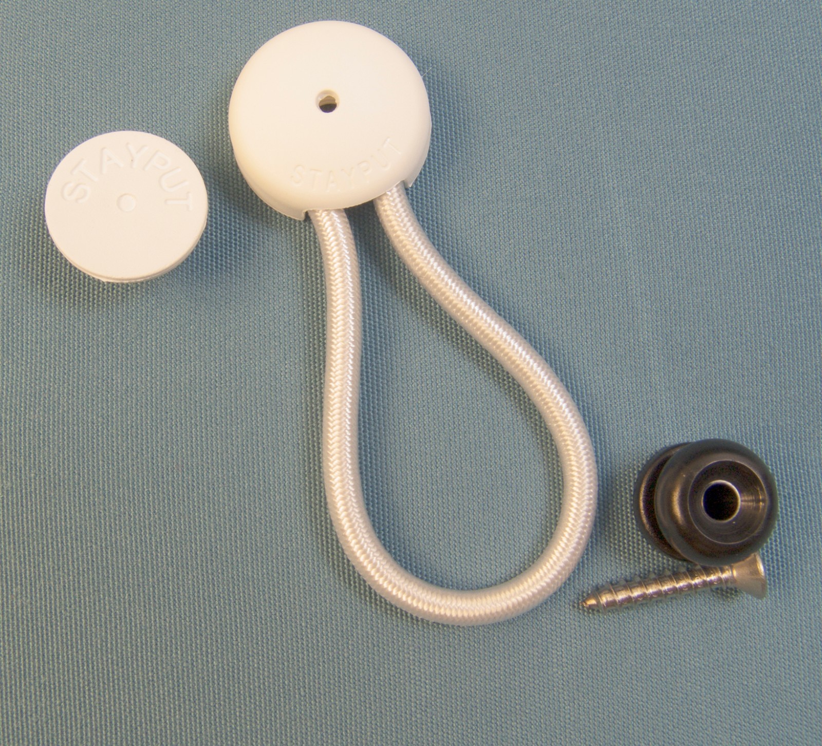 Stayput Bungee / Shock Cord Fastener's, White w/ Black Surface ...