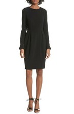 TED BAKER London Black YULID Flare Bell Cuff Sleeve Pencil LBD Dress 2 = 4/6 US