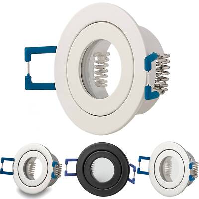 Einbaurahmen GU11 MR11 IP44 rund Bad Gehäuse 40mm Sauna Einbau-Spot Außen