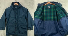 Vintage WOOLRICH Mountain Parka Flannel Wool Lined Parka Coat Hood Medium USA 80
