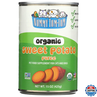 Nummy Tum Tum Organic Sweet Potato For Dogs & Cats 15oz Pack of 12