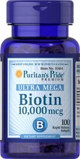 Puritan's Pride Biotin 10,000 mcg - 100 Softgels