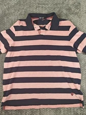 Cremieux Classics Polo Shirt Men’s Size Large Striped Short Sleeve 