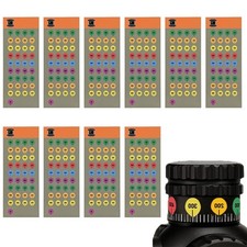 10 Rifle Scope Turret Sticker Sheets Scope Dope Stickers For Long Range Shooting