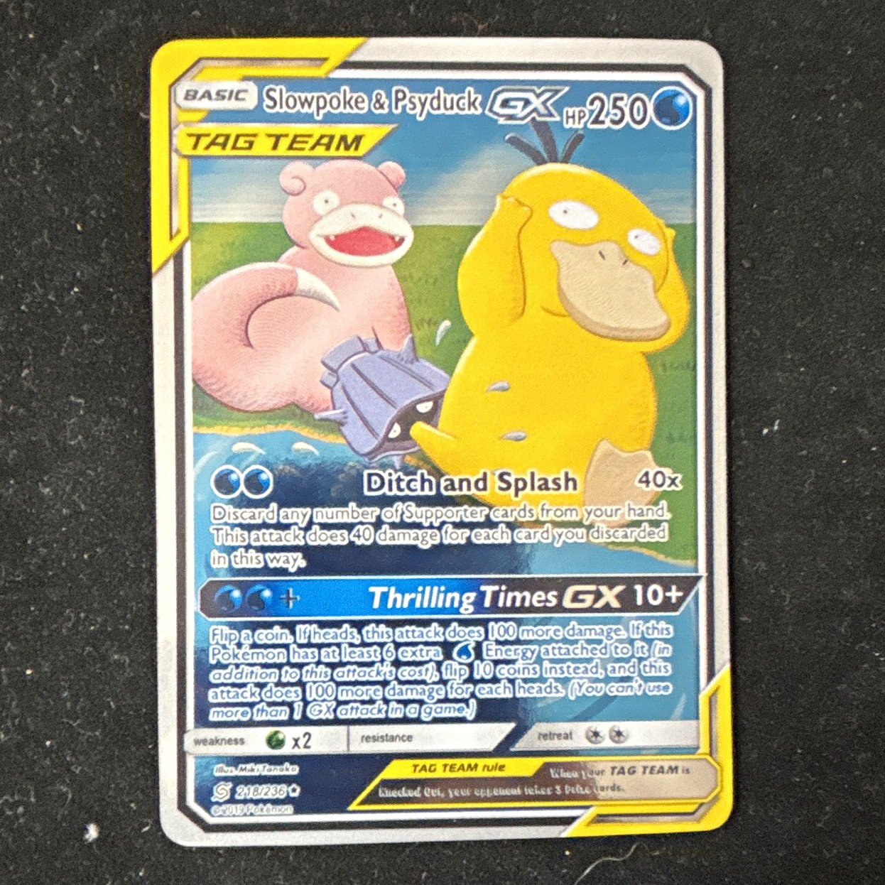 The Pokémon Company Slowpoke & Psyduck GX 218/236 Unified Minds TAG TEAM Holo