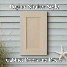 Cabinet Doors, Shaker Style Poplar 12.00 sq. ft
