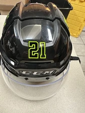 Jason Robertson  Dallas Stars Blackout Game Used Helmet With COA