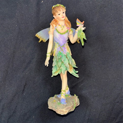 Faerie Glen Fern Whisper Fairy Figurine 7.5in Glitter Butterfly Wings Howarth